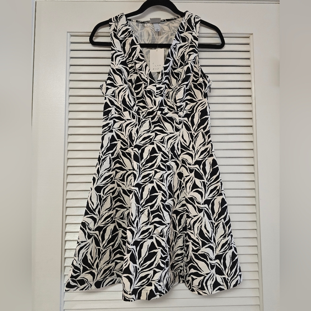 A New Day - (NWT) Black & White Fit & Flare Mini Dress